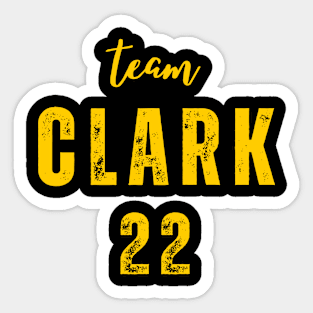 team clark 22 Jersey yellow Sticker